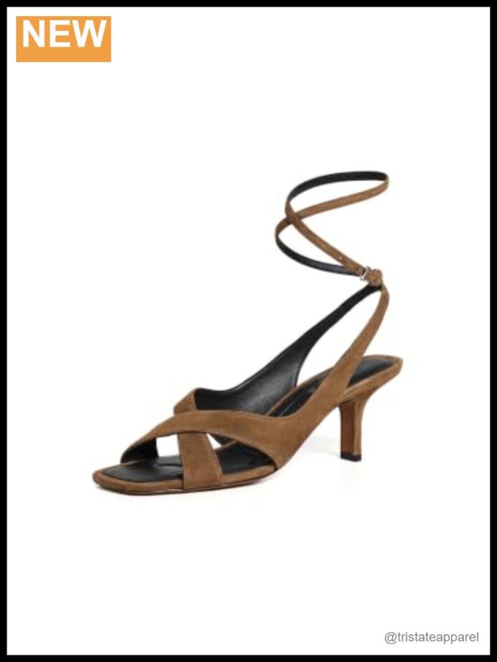 Suede Stiletto Heeled Sandals Ankle Strap Buckle 70mm Open Toe